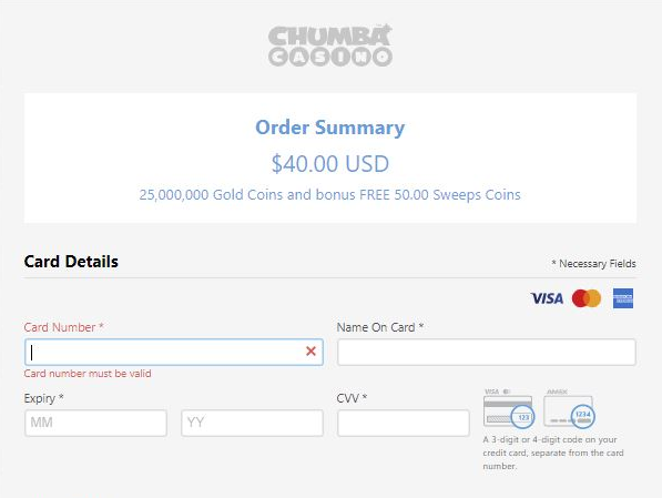chumba casino payment methods